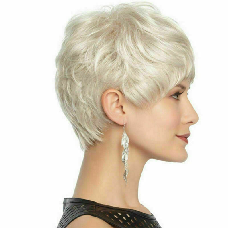 Women Fashion Wig Wavy Curly Short Layered Shaggy Full Synthetic Wig Cosplay Wig