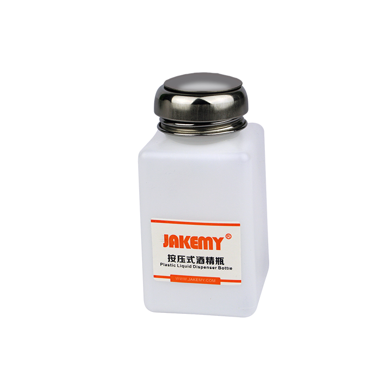 JAKEMY 120/180ML Portable Liquid Alcohol Press Empty Bottle Dispenser Pump Bottle Glue Residue Remover Clean Tools
JAKEMY 120/180ML Portable Liquid Alcohol Press Empty Bottle Dispenser Pump Bottle Glue Residue Remover Clean Tools