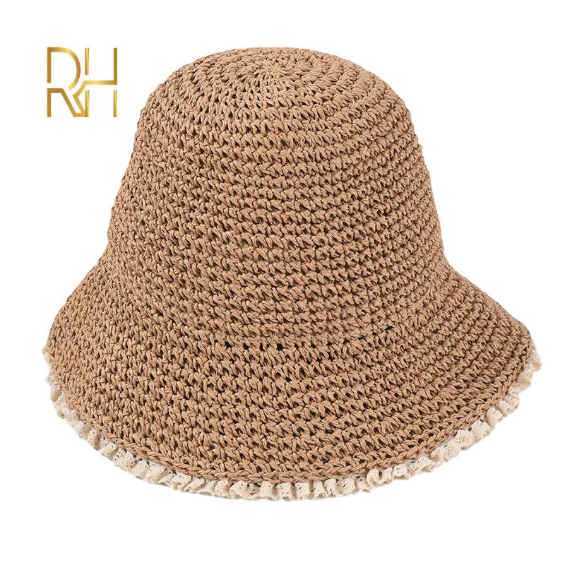 Korea Style Sun Hat Handmade Crochet Straw Beach Fisherman's Hat Foldable Seaside Travel Leisure Bucket Cap RH, Khaki
Korea Style Sun Hat Handmade Crochet Straw Beach Fisherman's Hat Foldable Seaside Travel Leisure Bucket Cap RH, Khaki