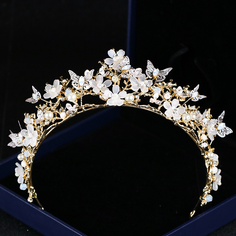 Bridal Headpieces Wedding Crowns Butterfly Flower Crystal Crown Headdress Golden Baroque Crown Wedding Accessories Jewelry Bridal Tiara, Silver
Bridal Headpieces Wedding Crowns Butterfly Flower Crystal Crown Headdress Golden Baroque Crown Wedding Accessories Jewelry Bridal Tiara, Silver