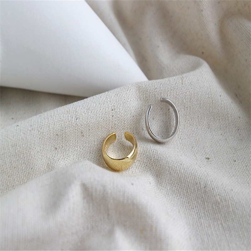 Authentic 925 Sterling Silver Cuff Earrings For Women Fine Jewelry No Ear Piercing Clip Earring Sold By Piece