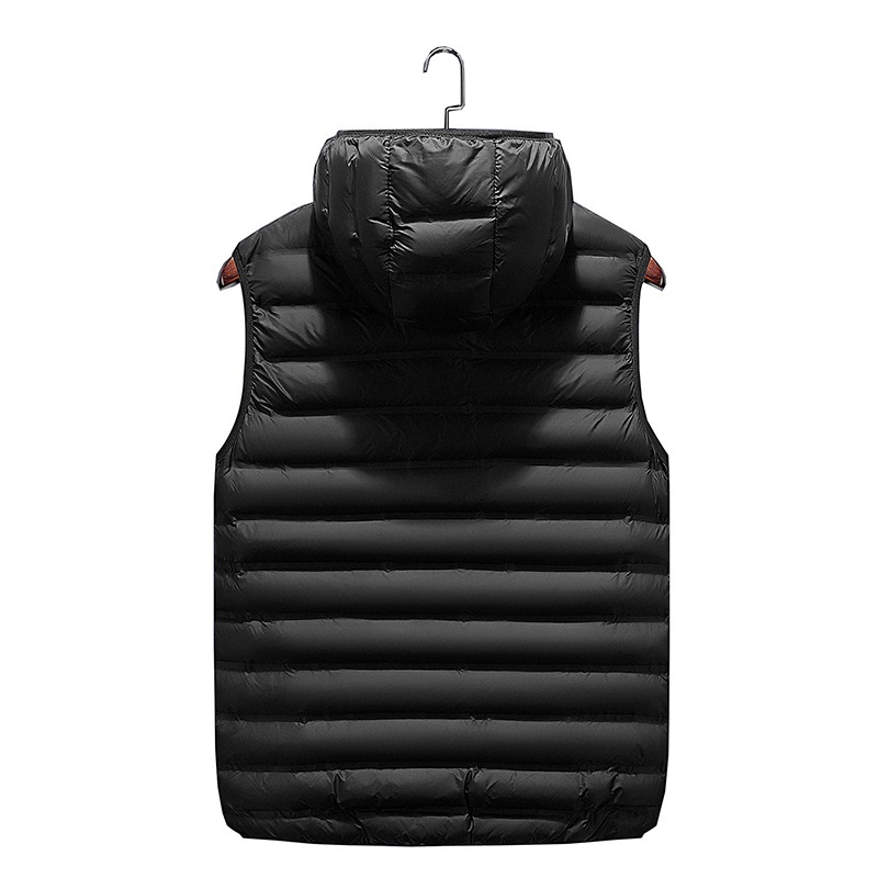 Men Winter Warm Wave Cut Chalecos Para Hombre Plus Size 6XL Hooded Vest Casual Zipper Sleeveless Gilet Homme Fashion Jacket