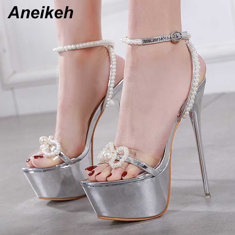 Aneikeh Summer Women Shoes Sandals Ankle Strap PU Fashion String Bead Thin Heels Buckle Strap Ankle Party Silvery 34~40
Aneikeh Summer Women Shoes Sandals Ankle Strap PU Fashion String Bead Thin Heels Buckle Strap Ankle Party Silvery 34~40