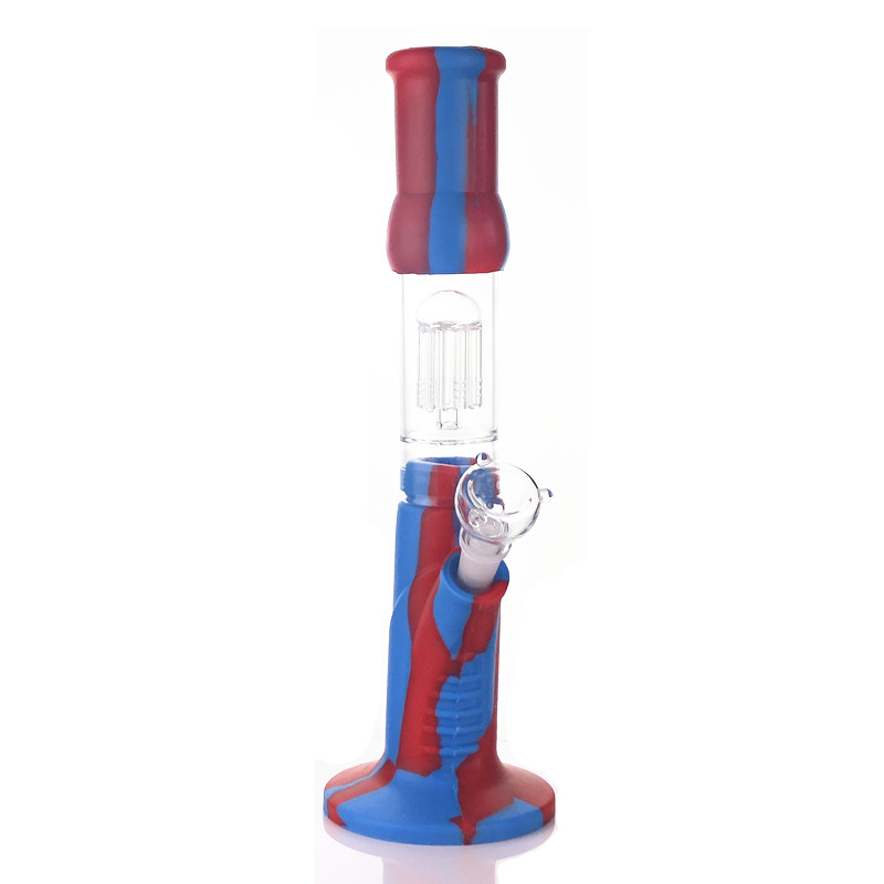 Silicone Bongs 14 inches 8 arms hookahs percolator tube with glass bong water pipes pipe
Silicone Bongs 14 inches 8 arms hookahs percolator tube with glass bong water pipes pipe