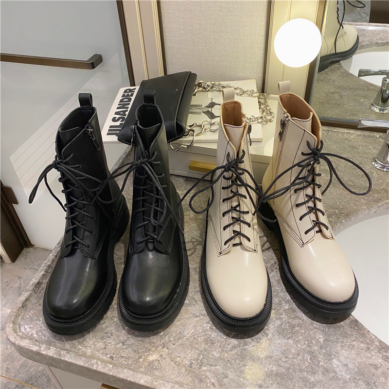 Women Ankle Boots Lace Up Round Toe Female Shoes British Style Black Cool Short Ladies Boots Fashion Platform Woman Shoes, Beige
Women Ankle Boots Lace Up Round Toe Female Shoes British Style Black Cool Short Ladies Boots Fashion Platform Woman Shoes, Beige