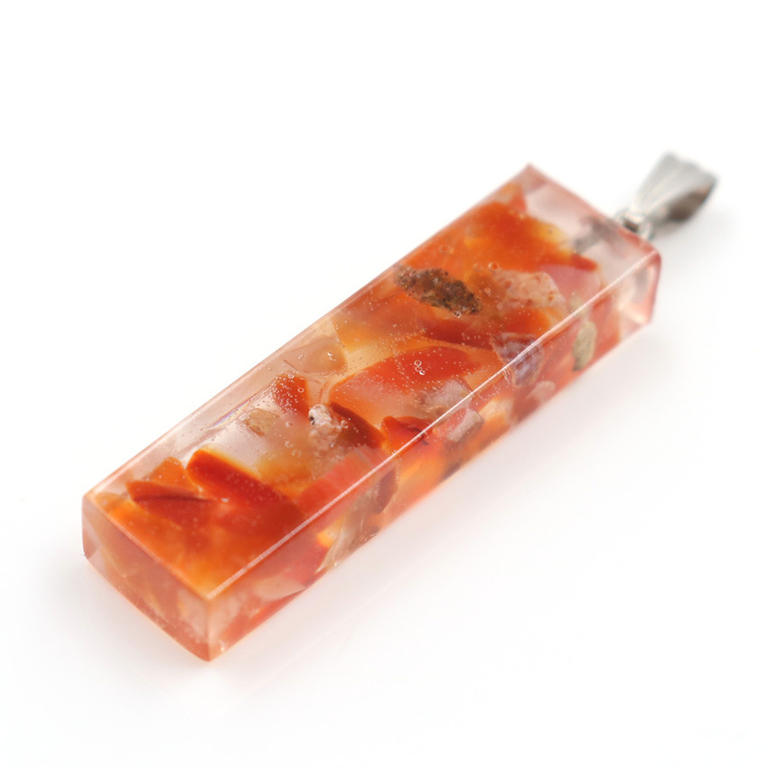 QIMOSHI Raw Quartz Cuboid chakra Yoga Healing Pendant Necklace for Women Men Stone Crystal Rectangle Point Pillar Pendants Jewelry