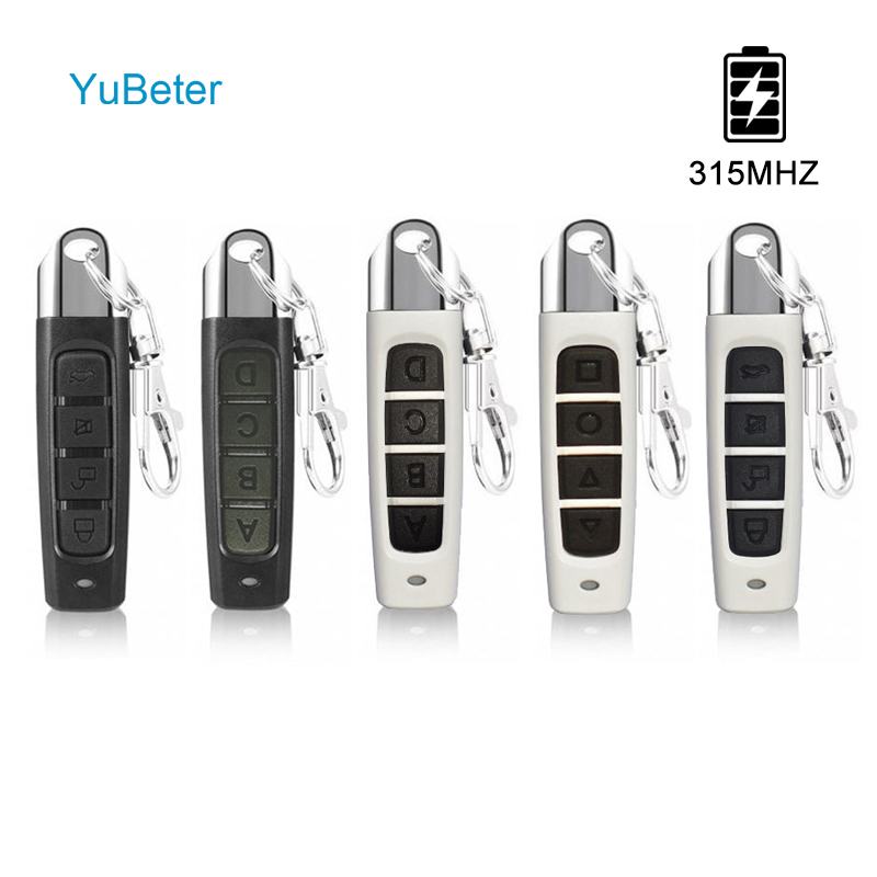 Remote Controlers YuBeter 315MHZ Wireless Control Cloning Duplicator ABCD 4 Button Garage Gate Door Opener Electric Copy Controller Car Key 
Remote Controlers YuBeter 315MHZ Wireless Control Cloning Duplicator ABCD 4 Button Garage Gate Door Opener Electric Copy Controller Car Key