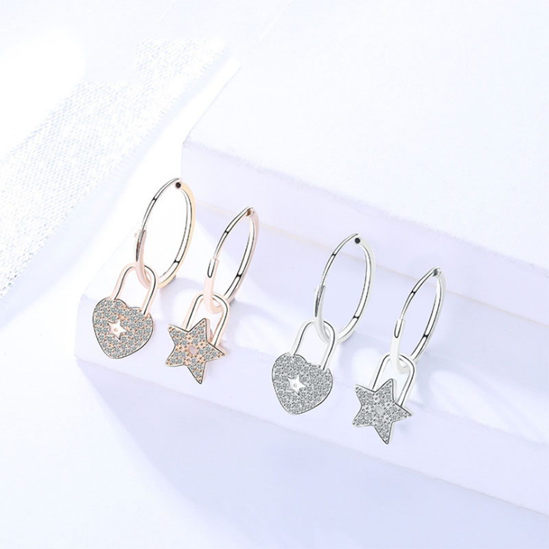 Lo Paulina Hoop Earrings Sterling Silver 925 Fine Jewelry Star And Heart Lock Charms For Women Wedding Statement Gifts Brincos
Lo Paulina Hoop Earrings Sterling Silver 925 Fine Jewelry Star And Heart Lock Charms For Women Wedding Statement Gifts Brincos