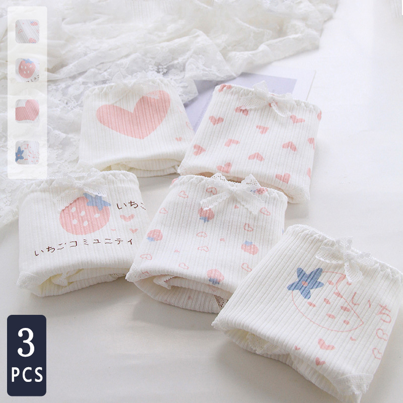 Norns Love strawberry bowknot cute and sweet girl briefs, hip-wrapped cotton crotch mid-waist women's panties, 1xin-bcaomei-caomei
Norns Love strawberry bowknot cute and sweet girl briefs, hip-wrapped cotton crotch mid-waist women's panties, 1xin-bcaomei-caomei