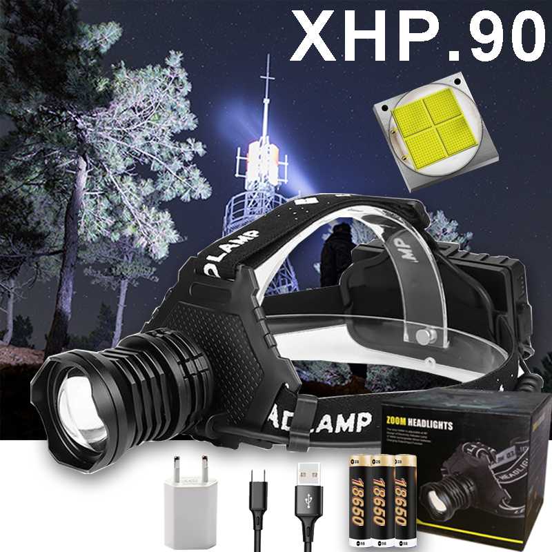 300000 LM XHP90.2 LED Headlight XHP90 High Power LED Head LampHead lamp USB Rechargeable Headlight Waterproof Zooma Fishing Ligh
300000 LM XHP90.2 LED Headlight XHP90 High Power LED Head LampHead lamp USB Rechargeable Headlight Waterproof Zooma Fishing Ligh