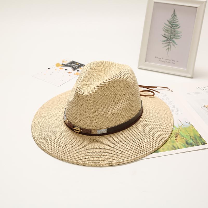 Summer 2020 Lady's Vacation Sunscreen traw hat European and American Street Jazz Hat, Black
Summer 2020 Lady's Vacation Sunscreen traw hat European and American Street Jazz Hat, Black