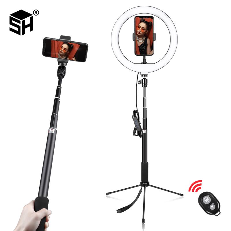 10inch LED Selfie Ring Light With 150cm 2in1 Tripod Stand Phone Holder Selfie Ring Lamp for Makeup Live YouTube Video Light
10inch LED Selfie Ring Light With 150cm 2in1 Tripod Stand Phone Holder Selfie Ring Lamp for Makeup Live YouTube Video Light