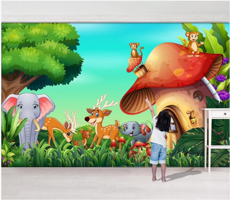 3d wall murals wallpaper custom photo Animal Forest Elephant Monkey Mushroom House Children's Room home decor 3d wall murals for walls 3 d, Non-woven
3d wall murals wallpaper custom photo Animal Forest Elephant Monkey Mushroom House Children's Room home decor 3d wall murals for walls 3 d, Non-woven