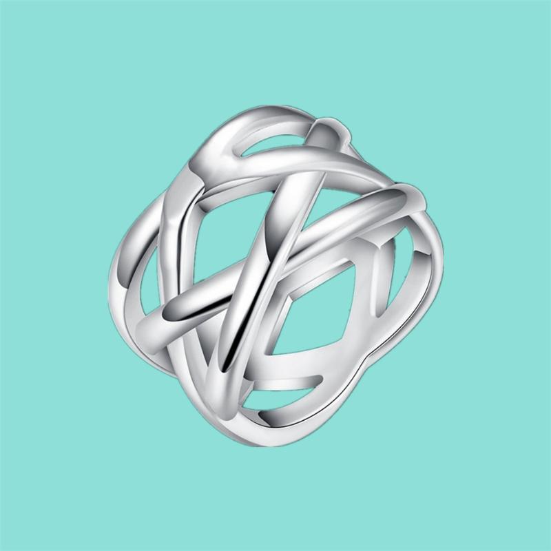 Cluster Rings Fashion 925 Sterling Silver Cross Braided Ring Men Women's Simple Party Gift
Cluster Rings Fashion 925 Sterling Silver Cross Braided Ring Men Women's Simple Party Gift