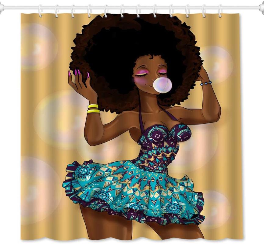 African Girl Fabric Shower Curtain Sets Bathroom Decor with Hooks Waterproof Bathroom Curtain Set
African Girl Fabric Shower Curtain Sets Bathroom Decor with Hooks Waterproof Bathroom Curtain Set