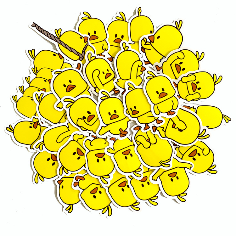 5 Sets = 150PCS Little Yellow Duck Cute Children Stickers Waterproof Stickers for Mobile Phone Notebook Water Cups