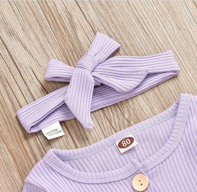 Toddler Girl Clothes Solid Baby Girls Dresses Headband 2pcs Sets Long Sleeve Children Dress Boutique Baby Clothing 3 Colors EW5978