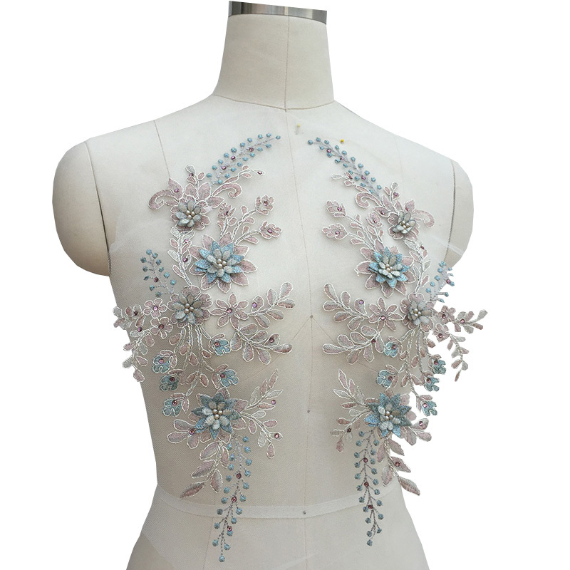LACEDREAM 3D Flower Colorful Mesh Embroidered Pearl Beaded Lace Applique For Evening Dress DIY
LACEDREAM 3D Flower Colorful Mesh Embroidered Pearl Beaded Lace Applique For Evening Dress DIY