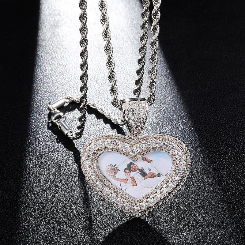 US7 Hip Hop Custom Photo Made Necklace Medallions For Men Women Iced Out Bling CZ Heart Shape Pendant Necklace
US7 Hip Hop Custom Photo Made Necklace Medallions For Men Women Iced Out Bling CZ Heart Shape Pendant Necklace