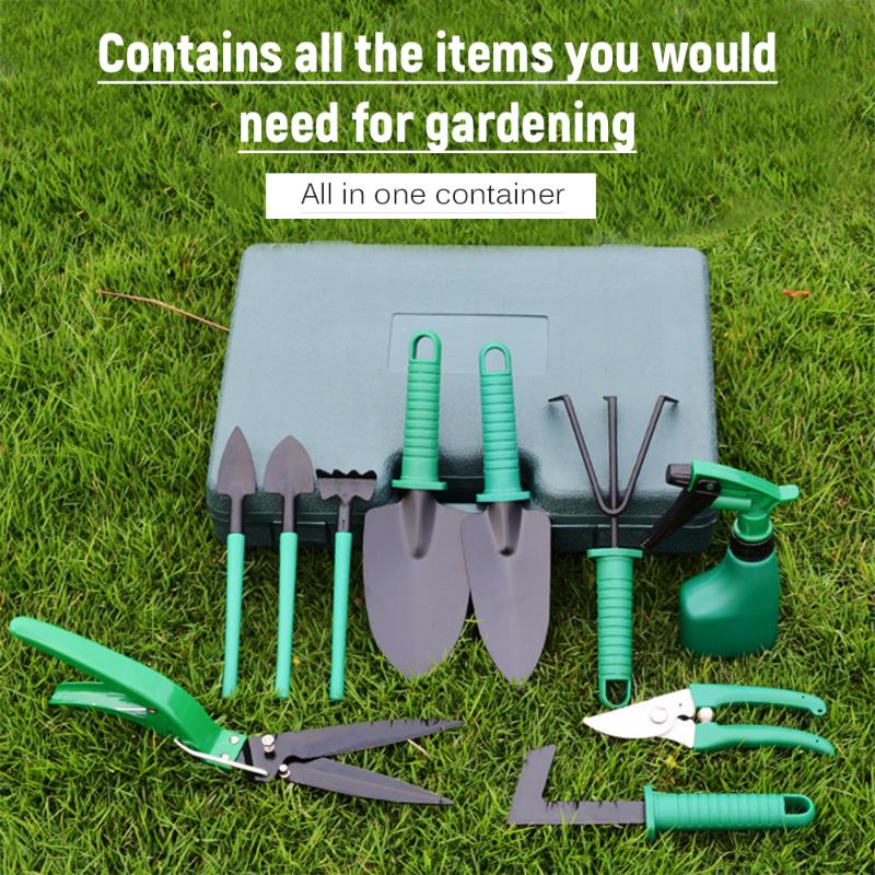 Garden Tool Set 10pcs Stainless Steel Garden Tool w/ Organizer Case Heavy Duty Gardening Work Set Including Pruner, Rake, etc
Garden Tool Set 10pcs Stainless Steel Garden Tool w/ Organizer Case Heavy Duty Gardening Work Set Including Pruner, Rake, etc