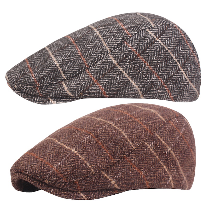 Autumn Winter Men Cap Hats Berets British Western Style Cap Gatsby Classic Vintage Striped Beret, Coffee
Autumn Winter Men Cap Hats Berets British Western Style Cap Gatsby Classic Vintage Striped Beret, Coffee