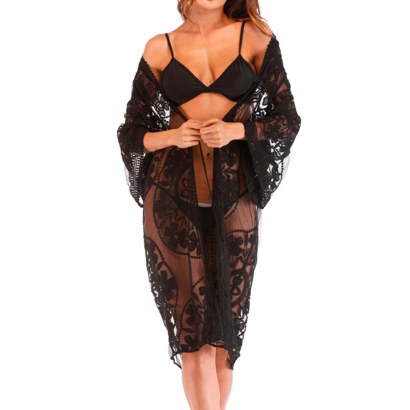 2020 Summer Women Lace Solid Bikini Cover Up Cardigan Perspective Beach Dress Long Sleeves Swimwear Women Beachwear Swimsuit, White
2020 Summer Women Lace Solid Bikini Cover Up Cardigan Perspective Beach Dress Long Sleeves Swimwear Women Beachwear Swimsuit, White