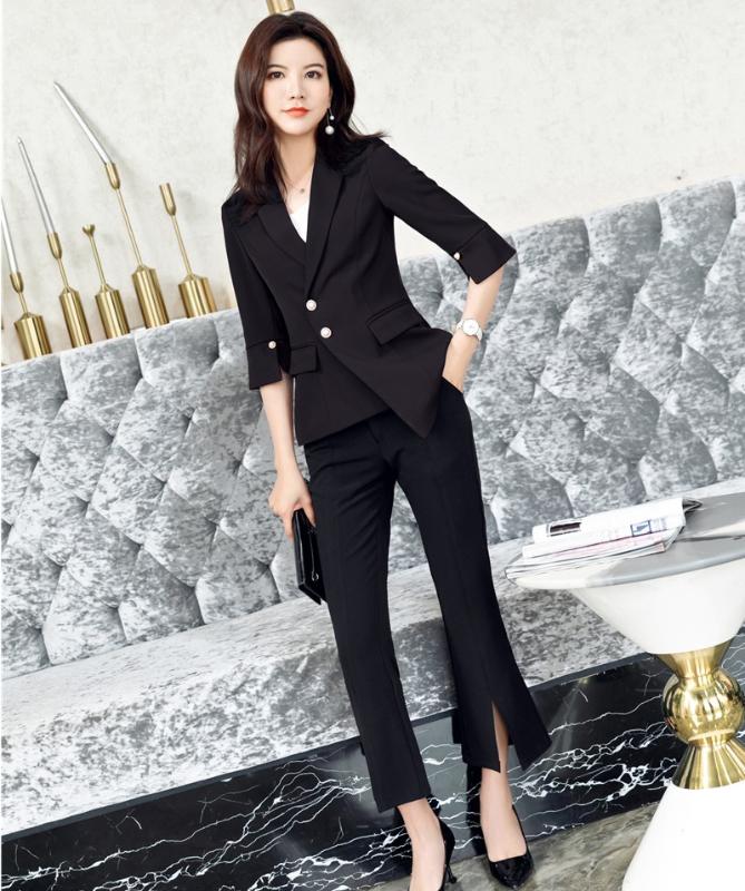 Fashion Ladies Black Blazer Women Business Suits Pant and Jacket Sets Work Wear Half Sleeve Office Pantsuits, White blazer only
Fashion Ladies Black Blazer Women Business Suits Pant and Jacket Sets Work Wear Half Sleeve Office Pantsuits, White blazer only