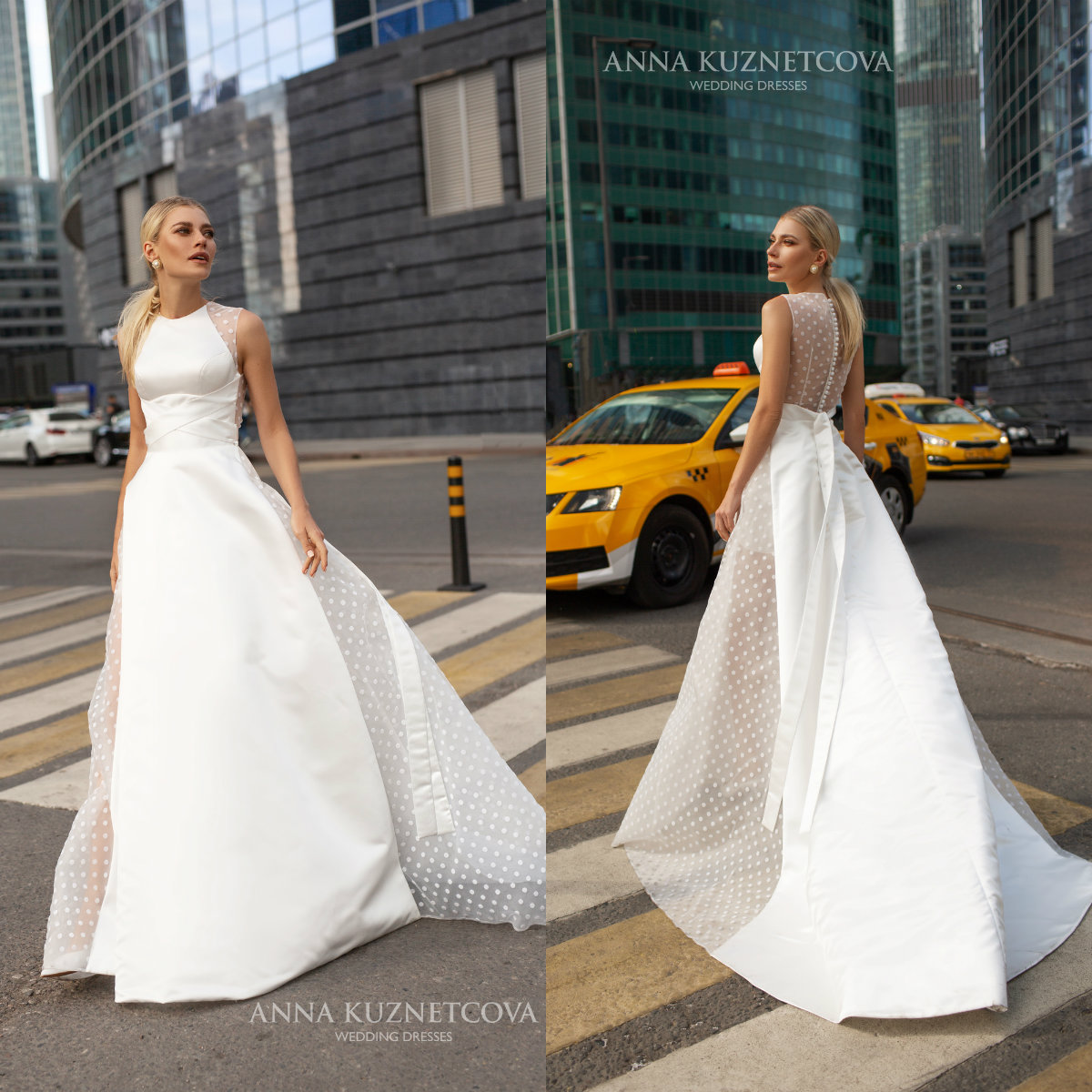 Jewel Neck Wedding Dresses Custom Made A Line Button Back vestido de novia Scoop Sweep Train Tulle Bridal Gowns Robe