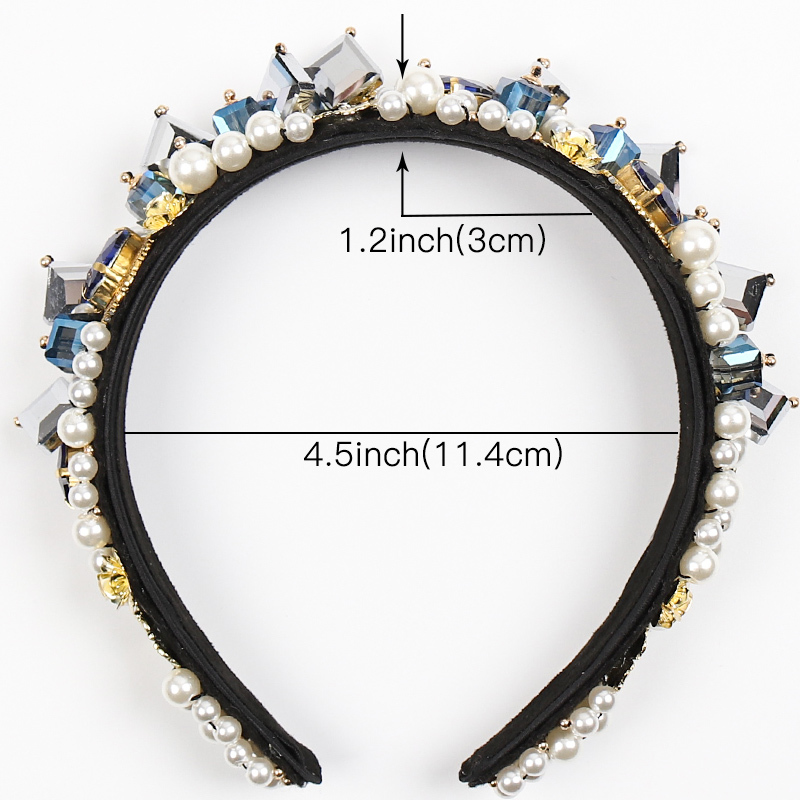 CN Baroque Rhinestone Pearl Headbands Elegant Ladies Crystal Diamond Hairbands For Women Girls Jeweled Headwear Hair Accessories LJ200903