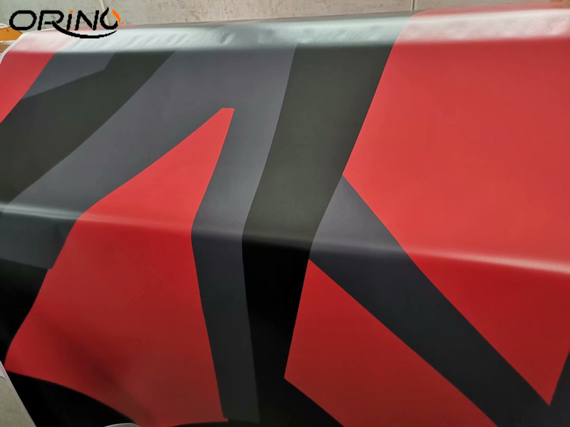 Red Black Large Camouflage Camo Vinyl Car Wrap Film with Air Release Bubbles Fee Car Styling Wrapping Foil