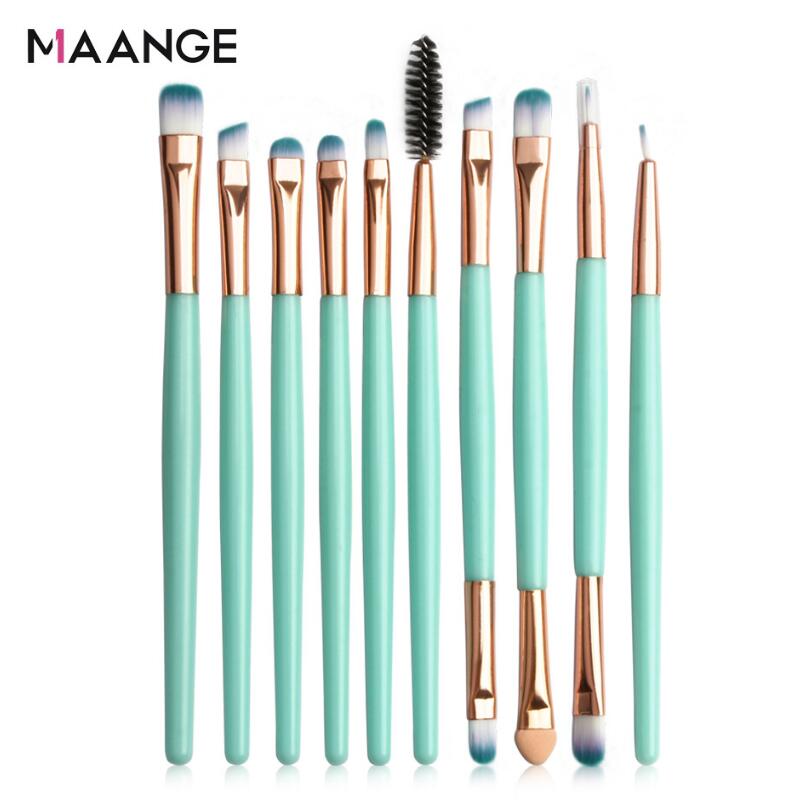 MAANGE 10 pcs/lot Makeup Brushes Set For Eye shadow eyeliner mascara Make Up Brush set Tools