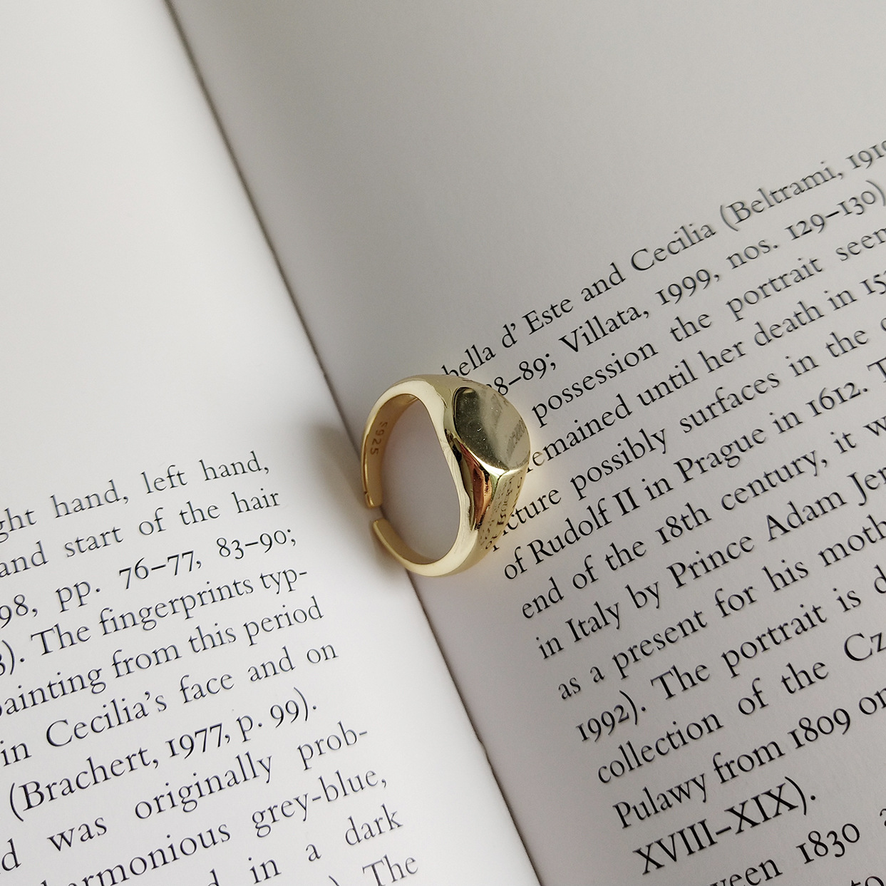 New design 925 sterling silver minimalism jewelry original silver smooth hand-made designer women's adjustable rings Japanese South korea