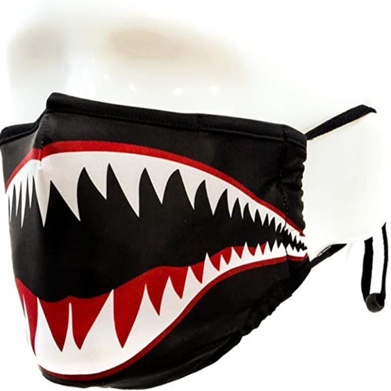 Shark face mask adults teen prints starry sky mouth covers anti dust windproof
