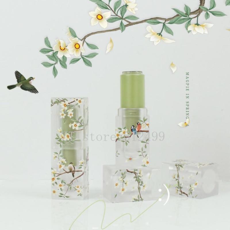 12.1mm 40/60pcs Square 3D Grass Green Magpie In Spring Lipstick Tube, DIY Matte Clear Lip Container, Empty Shell Packaging
12.1mm 40/60pcs Square 3D Grass Green Magpie In Spring Lipstick Tube, DIY Matte Clear Lip Container, Empty Shell Packaging
