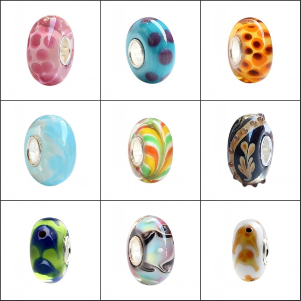 925 Sterling Silver Large Hole Colorful 3D Flowers Murano Glass Charm Beads Fit European Bracelet Jewelry
925 Sterling Silver Large Hole Colorful 3D Flowers Murano Glass Charm Beads Fit European Bracelet Jewelry