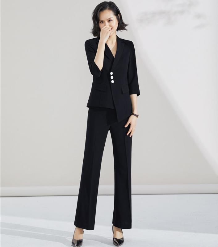 New 2020 Fashion Ladies Black Blazer Women Business Suits with Pant and Jacket Sets Elegant Pantsuits Office Uniform Styles
New 2020 Fashion Ladies Black Blazer Women Business Suits with Pant and Jacket Sets Elegant Pantsuits Office Uniform Styles