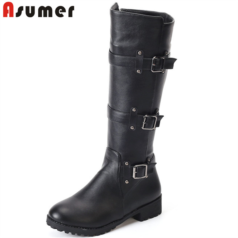 ASUMER 2020 plus size 50 knee high boots women round toe buckle zip Knight boots comfortable low heels casual shoes woman, Black
ASUMER 2020 plus size 50 knee high boots women round toe buckle zip Knight boots comfortable low heels casual shoes woman, Black