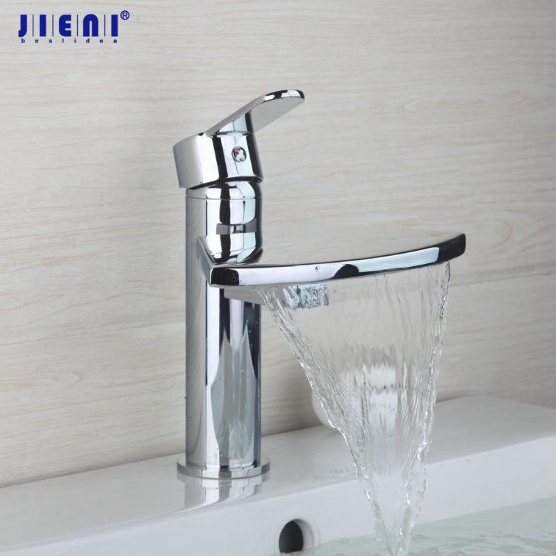 JIENI Solid Brass Bathroom Basin Sink Waterfall Spray Chrome Brass Wide Spout Deck Mounted Single Lever Washbasin Mixer Tap
JIENI Solid Brass Bathroom Basin Sink Waterfall Spray Chrome Brass Wide Spout Deck Mounted Single Lever Washbasin Mixer Tap