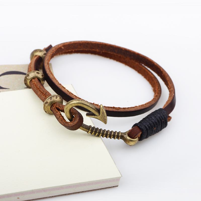 Men's leather bracelet with multi-layer beaded braid bracelet with fashionable wristband rock jewelry gift arrow
Men's leather bracelet with multi-layer beaded braid bracelet with fashionable wristband rock jewelry gift arrow