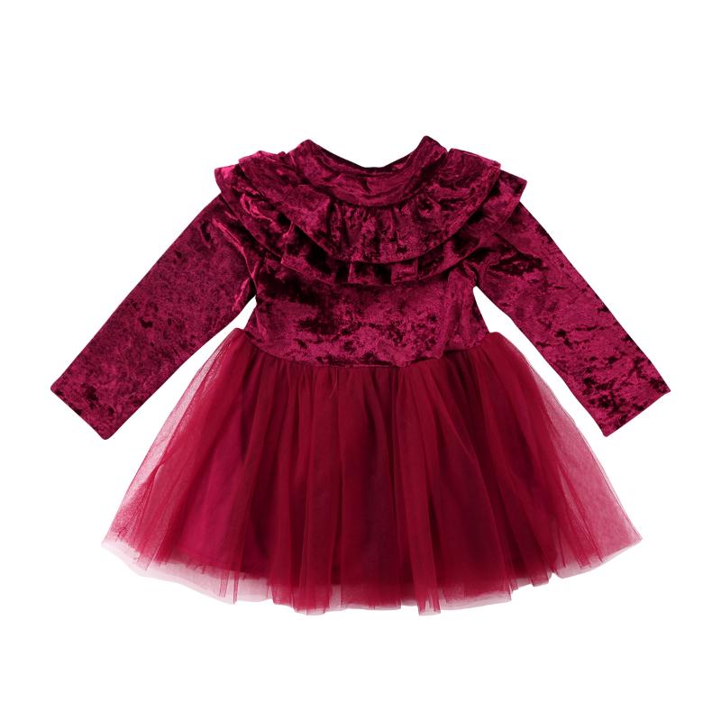 Newborn Kids Baby Girls Dress Long Sleeve Velvet Mesh Patchwork Ruffles Tulle Tutu Princess Dress Party Birthday Gift, Wine red
Newborn Kids Baby Girls Dress Long Sleeve Velvet Mesh Patchwork Ruffles Tulle Tutu Princess Dress Party Birthday Gift, Wine red