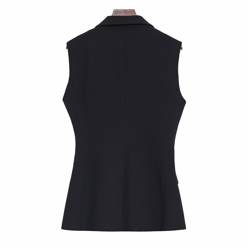 2020 New Spring Women Casual Solid Single Breasted Sleeveless Vest Female Elegant Office Lady V-Neck Plus Size 8xl WaistcoatA14, Black 
2020 New Spring Women Casual Solid Single Breasted Sleeveless Vest Female Elegant Office Lady V-Neck Plus Size 8xl WaistcoatA14, Black