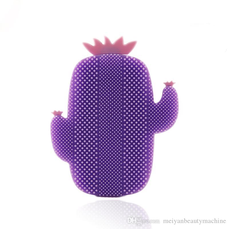Fashion Cactus Silicone Beauty Massage Washing Pad Facial Exfoliating Blackhead cute Face Brush Tool Soft Deep Cleaning Skin Care