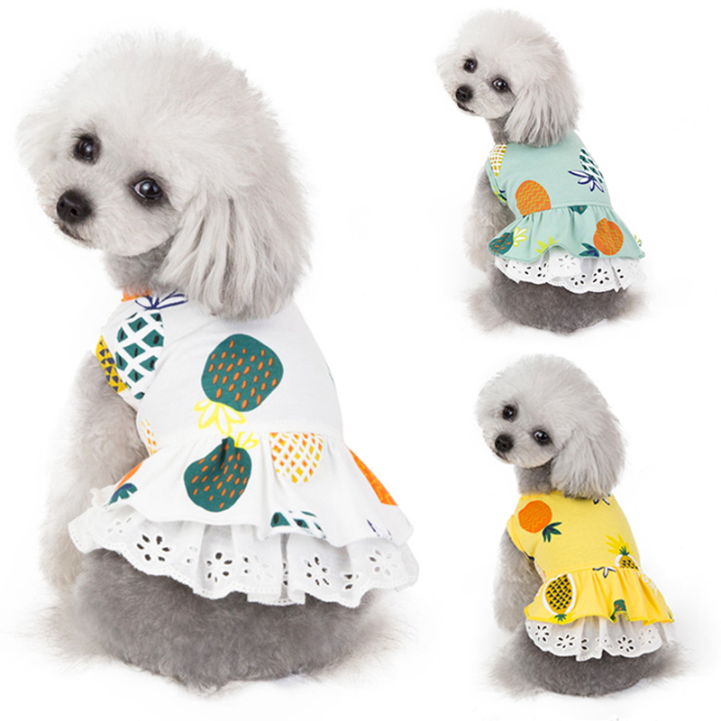 Summer Pineapple Puppy Dog Cat Dresses for Yorkies Chihuahua Clothing Soft Cotton Pet Clothing for Dogs Cats Pets Skirt Dress, White t-shirt
Summer Pineapple Puppy Dog Cat Dresses for Yorkies Chihuahua Clothing Soft Cotton Pet Clothing for Dogs Cats Pets Skirt Dress, White t-shirt