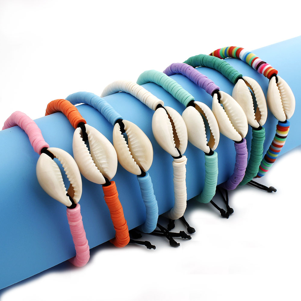 bracelet Jewelry Summer Beach Multicolor Bohemian Shell Tassel Bracelet mix colors Cotton Rope Chain Woven Bracelet for Women