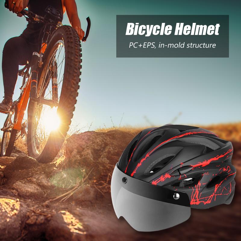 Taillight Intergrally-molded Mountain Road MTB Helmets 230g Cycling Intergrally-molded Helmet with Goggles Taillight Bike Helm, As pic
Taillight Intergrally-molded Mountain Road MTB Helmets 230g Cycling Intergrally-molded Helmet with Goggles Taillight Bike Helm, As pic