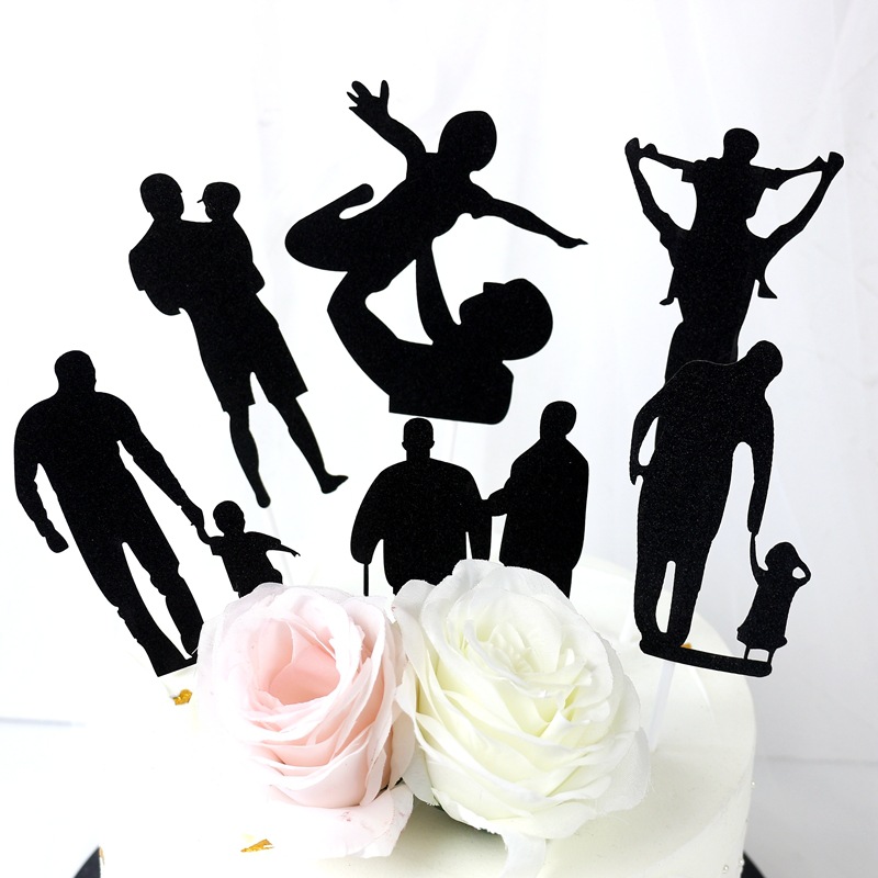5/10pcs Cake Decoration Happy Father's Day Cake Toppers Black Silhouette Decorative Toppers for Father`s Mother`s Day
5/10pcs Cake Decoration Happy Father's Day Cake Toppers Black Silhouette Decorative Toppers for Father`s Mother`s Day