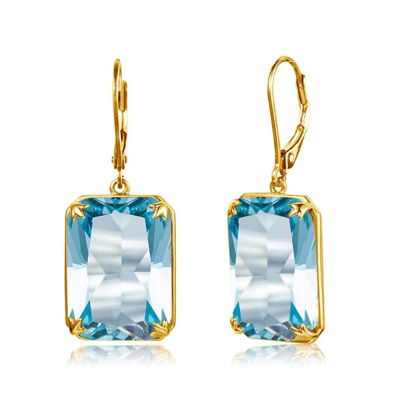 Szjinao Aquamarine Earrings For Women 14k Gold Earrings Blue Topaz Gemstone Rectangle Shape Viking Silver 925 Jewelry Hot
Szjinao Aquamarine Earrings For Women 14k Gold Earrings Blue Topaz Gemstone Rectangle Shape Viking Silver 925 Jewelry Hot