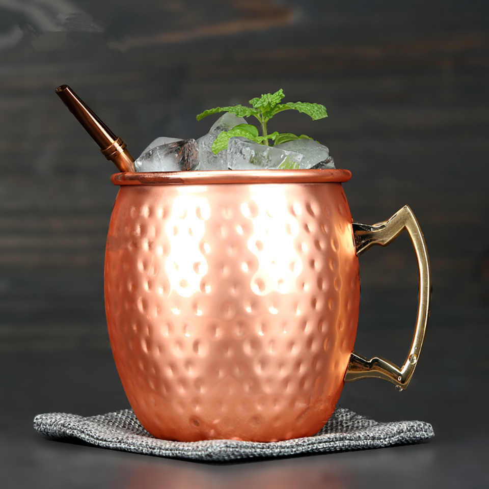 550ml 18oz Moscow Mule Stainless Steel Mug Cup Hammered Copper Plated Cocktail Beer Coffee Bar drinkware, Multi-color
550ml 18oz Moscow Mule Stainless Steel Mug Cup Hammered Copper Plated Cocktail Beer Coffee Bar drinkware, Multi-color