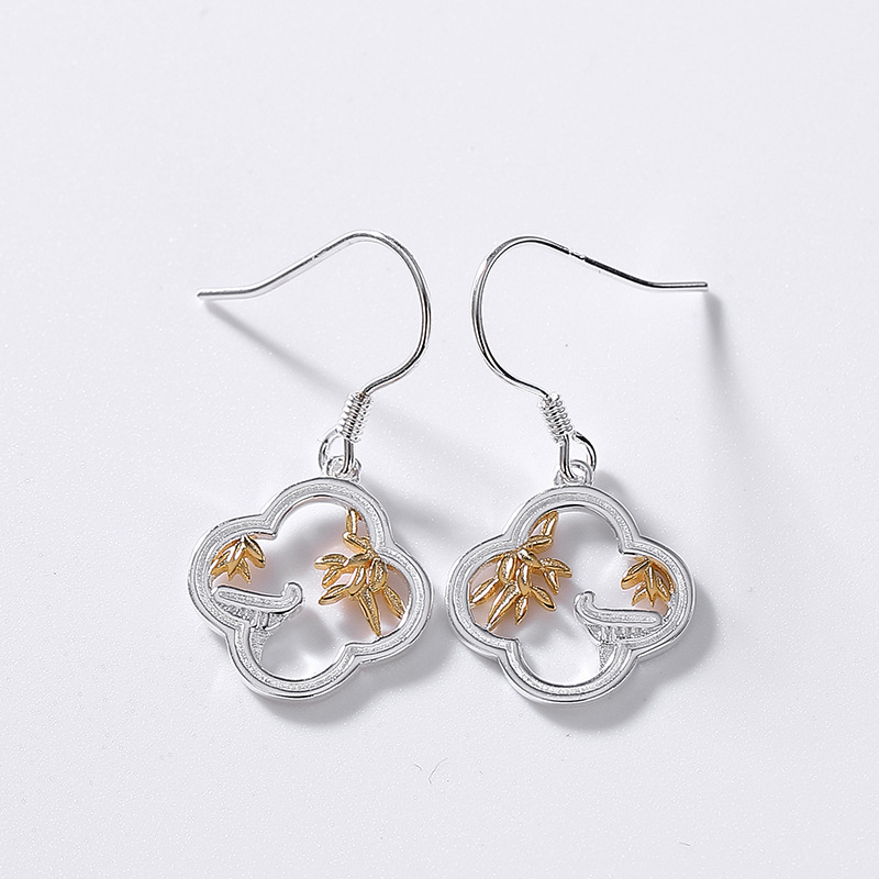 LATS Real 925 Sterling Silver Korean Leaf Dangle Earrings for Women Gold-plated Simple Plum Earring 2020 Fine Jewelry Bijoux
LATS Real 925 Sterling Silver Korean Leaf Dangle Earrings for Women Gold-plated Simple Plum Earring 2020 Fine Jewelry Bijoux
