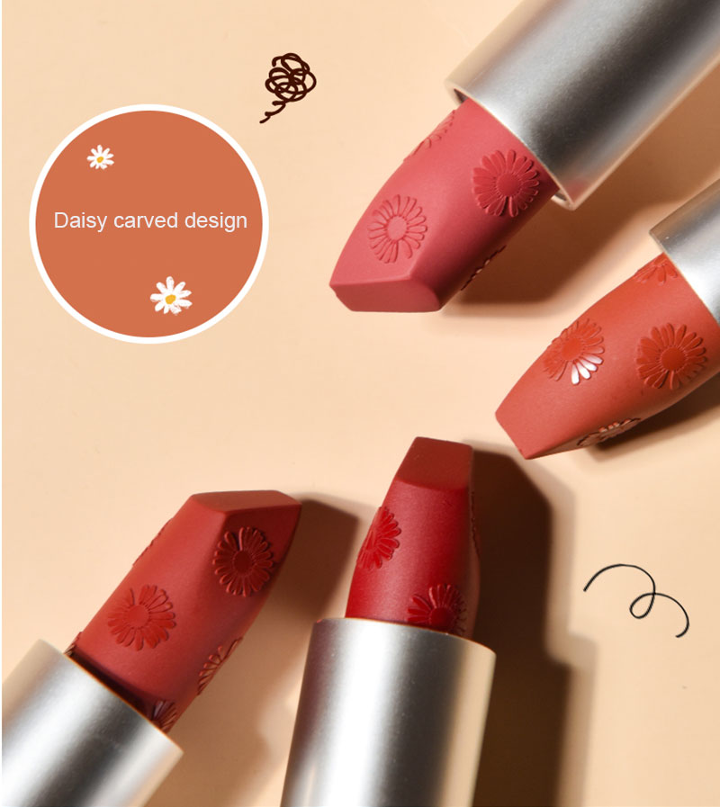 Heartbeat Daisy Soft Mist Lipstick Matte Velvet Waterproof Non-stick Cup Lasting No Fading Easy To Carry Makecup Lipstick TSLM2, 501
Heartbeat Daisy Soft Mist Lipstick Matte Velvet Waterproof Non-stick Cup Lasting No Fading Easy To Carry Makecup Lipstick TSLM2, 501